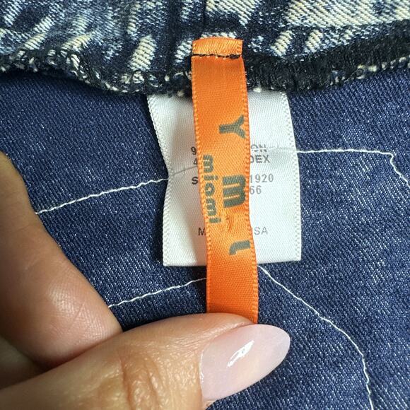 YMI Beaded Pearl Painted Denim Jacket Coquette Western Glam Festival Size S USA - Picture 10 of 13